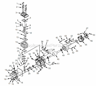 Page B Diagram and Parts List for HX4001 2006 Campbell Hausfeld Compressor